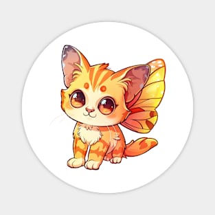 Cute Butterfly Cat T-shirt Magnet